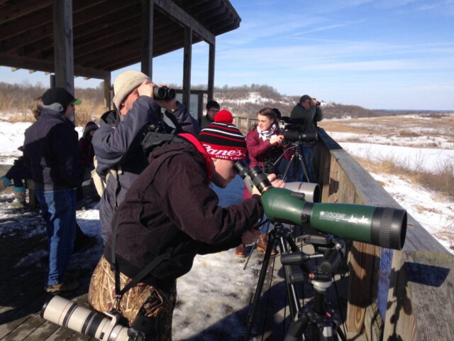 At the Jeffrey Overlook at The Wilds looking for the Golden Eagle