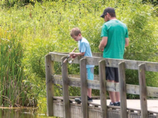 Fishing at a Delaware County Park