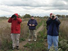 Avid Birders brave the cold overcast at Lorain Impoundment