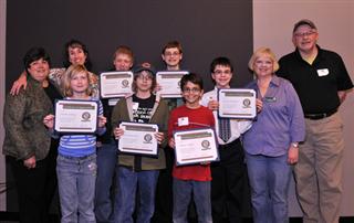 Central Ohio Young Birders Display Their Awards at the CA Annual Meeting