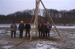 January 19, 1997: From left, Super Bowl Sunday refugees Dick Tuttle, Dick Phillips, Matt Wallschlaeger, John Lane, Harry Condry, and Jerry Geist.